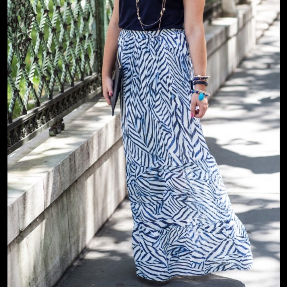 Nicole Miller Sailcloth Striped Skirt